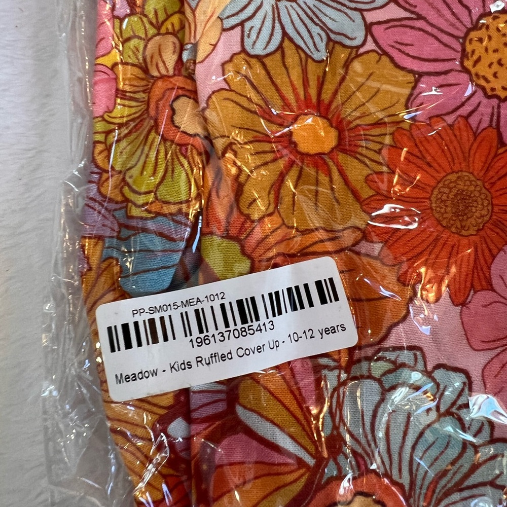 Posh Peanut Meadow kids girls 10-12 swim cover up new! floral bright print - Picture 4 of 4